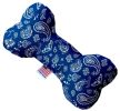 Blue Western Canvas Bone Dog Toy