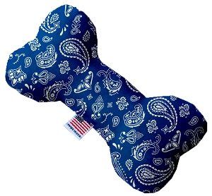 Blue Western Canvas Bone Dog Toy (size: 10 Inch)