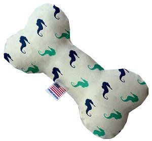 Seahorses Canvas Bone Dog Toy (size: 10 Inch)