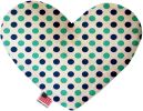 Aquatic Dots Canvas Heart Dog Toy