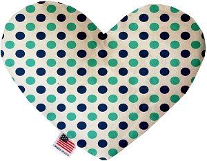 Aquatic Dots Canvas Heart Dog Toy (size: 6 Inch)