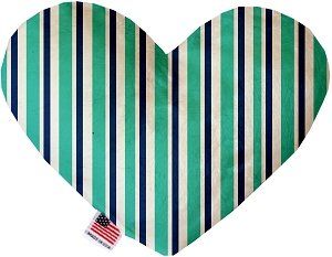 Aquatic Stripes Canvas Heart Dog Toy (size: 6 Inch)