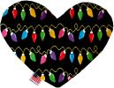 Digital Christmas Lights Canvas Heart Dog Toy