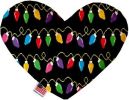 Digital Christmas Lights Canvas Heart Dog Toy