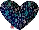 Snowflake Blues Canvas Heart Dog Toy