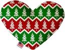 Chevron Christmas Trees Canvas Heart Dog Toy