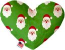 Smiling Santa Canvas Heart Dog Toy