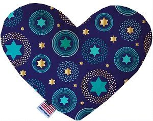 Blue Star of David Canvas Heart Dog Toy (size: 6 Inch)