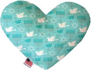 Peace and Hanukkah Canvas Heart Dog Toy (size: 6 Inch)