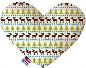 Mountain Moose Canvas Heart Dog Toy (size: 6 Inch)