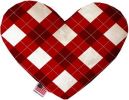 Candy Cane Argyle Canvas Heart Dog Toy