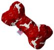 Dancing Reindeer Canvas Bone Dog Toy