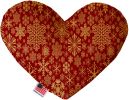 Red Snowflakes Canvas Heart Dog Toy