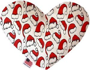 Santa Hats Canvas Heart Dog Toy (size: 6 Inch)