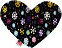 Smiley Snowflakes Canvas Heart Dog Toy