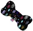 Smiley Snowflakes Canvas Bone Dog Toy