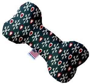 Snowflakes and Canvas Bone Dog Toy (size: 10 Inch)