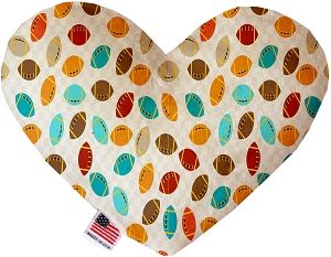 Football Frenzy Canvas Heart Dog Toy (size: 6 Inch)