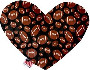 Footballs Canvas Heart Dog Toy (size: 6 Inch)