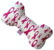 Pink Ribbons Canvas Bone Dog Toy