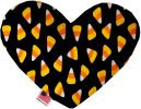 Candy Corn Canvas Heart Dog Toy