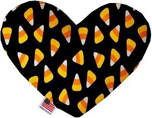 Candy Corn Canvas Heart Dog Toy (size: 6 Inch)