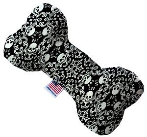 Spinning Skulls Canvas Bone Dog Toy (size: 10 Inch)