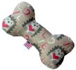 Hedgehog Love Canvas Bone Dog Toy