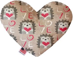 Hedgehog Love Canvas Heart Dog Toy (size: 6 Inch)