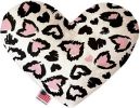 Pink Leopard Canvas Heart Dog Toy