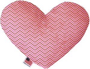 Valentines Day Chevron Canvas Heart Dog Toy (size: 6 Inch)