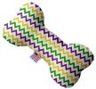 Mardi Gras Chevron Canvas Bone Dog Toy