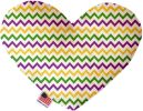 Mardi Gras Chevron Canvas Heart Dog Toy