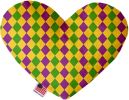 Mardi Gras Diamonds Canvas Heart Dog Toy