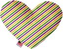 Mardi Gras Stripes Canvas Heart Dog Toy