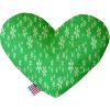 Green and White Snowflakes Heart Dog Toy