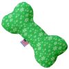 Green and White Snowflakes Bone Dog Toy