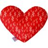 Red and White Snowflakes Heart Dog Toy