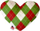 Christmas Argyle Heart Dog Toy