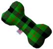 Green Plaid Bone Dog Toy