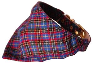 Blue Plaid Bandana Collars (size: Blue 10)