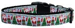 Aqua Santa Nylon Dog Collar (size: Medium Narrow)