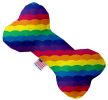 Scalloped Rainbow Bone Dog Toy