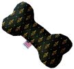 Black and Gold Fleur de Lis Bone Dog Toy