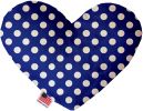 Bright Blue Swiss Dots Heart Dog Toy