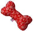 Red Western Bone Dog Toy