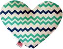 Aquatic Chevron Heart Dog Toy