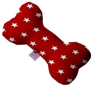 Red Stars Bone Dog Toy (size: 10 Inch)