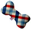 Patriotic Plaid Bone Dog Toy