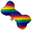 Scalloped Rainbow Bone Dog Toy